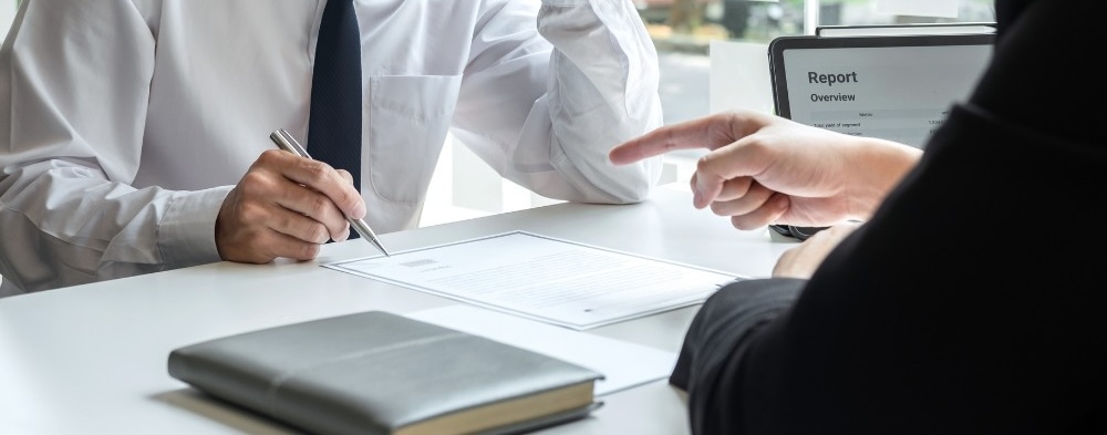 Employer Giving Applicant Job Contract